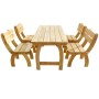 Garten-Essset 5-teilig aus imprägniertem Kiefernholz von vidaXL, Gartensets - Ref: Foro24-273756, Preis: 680,71 €, Rabatt: %
