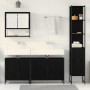 Juego de muebles de baño 4 pcs Negro 33 x 33 x 185.5 cm