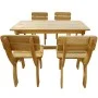 Juego de comedor de jardín 5 piezas madera de pino impregnada de vidaXL, Conjuntos de jardín - Ref: Foro24-273756, Precio: 66...