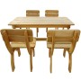 Juego de comedor de jardín 5 piezas madera de pino impregnada de vidaXL, Conjuntos de jardín - Ref: Foro24-273756, Precio: 68...