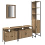 Juego de muebles de baño 4 pcs Roble artisan 33 x 33 x 185.5 cm