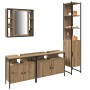 Juego de Gabinetes de Baño con estante 4 pcs Roble artisan
