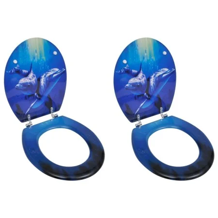 Toilet seats with dolphin design MDF lids 2 units by vidaXL, Toilet and bidet seats - Ref: Foro24-275912, Price: 74,32 €, Dis...