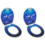 Toilet seats with dolphin design MDF lids 2 units by vidaXL, Toilet and bidet seats - Ref: Foro24-275912, Price: 75,59 €, Dis...