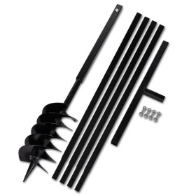 Earth Drill With Handle 150 mm With Extension Tube 5 M Steel by vidaXL, Helical augers - Ref: Foro24-270527, Price: 98,17 €, ...