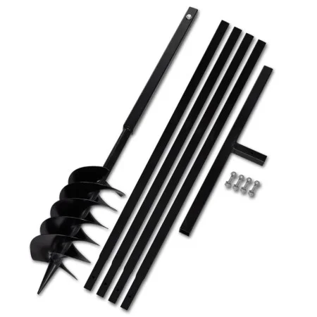 Earth Drill With Handle 150 mm With Extension Tube 5 M Steel by vidaXL, Helical augers - Ref: Foro24-270527, Price: 81,11 €, ...