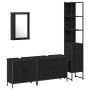 Juego de muebles de baño 4 pcs Negro 33 x 33 x 185.5 cm