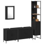 Juego de muebles de baño 4 pcs Negro 33 x 33 x 185.5 cm