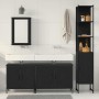 Juego de muebles de baño 4 pcs Negro 33 x 33 x 185.5 cm
