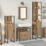Juego de muebles de baño 4 pcs Roble artisan 33 x 33 x 185.5 cm