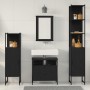 Juego de muebles de baño 4 pcs Roble negro 33 x 33 x 185.5 cm