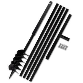 Earth Drill With Handle 120 mm With Extension Tube 5 M Steel by vidaXL, Helical augers - Ref: Foro24-270523, Price: 84,06 €, ...