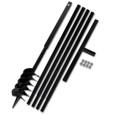 Earth Drill With Handle 120 mm With Extension Tube 5 M Steel by vidaXL, Helical augers - Ref: Foro24-270523, Price: 84,06 €, ...