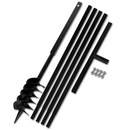 Earth Drill With Handle 120 mm With Extension Tube 5 M Steel by vidaXL, Helical augers - Ref: Foro24-270523, Price: 79,24 €, ...