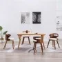 Esszimmerstühle, 4 Stück, gebogenes Holz und cremefarbenes Kunstleder von vidaXL, Essstühle - Ref: Foro24-278848, Preis: 566,...
