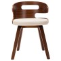 Dining chairs 4 pcs curved wood and cream synthetic leather by vidaXL, dining chairs - Ref: Foro24-278848, Price: 610,35 €, D...