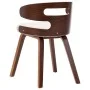 Esszimmerstühle, 4 Stück, gebogenes Holz und cremefarbenes Kunstleder von vidaXL, Essstühle - Ref: Foro24-278848, Preis: 566,...