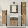 Juego de Gabinetes de Baño con estante 4 pcs Roble artisan
