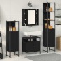 Juego de Gabinetes de Baño 4 pcs Roble negro 33 x 33 x 185.5 cm
