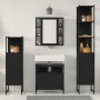 Juego de Gabinetes de Baño 4 pcs Roble negro 33 x 33 x 185.5 cm