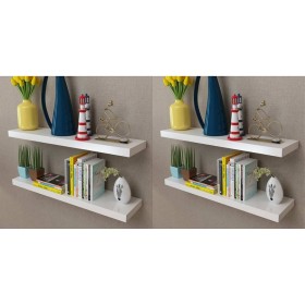Estantes de pared 4 unidades blanco 80 cm de vidaXL, Estantes y estanterías - Ref: Foro24-275998, Precio: 80,88 €, Descuento: %