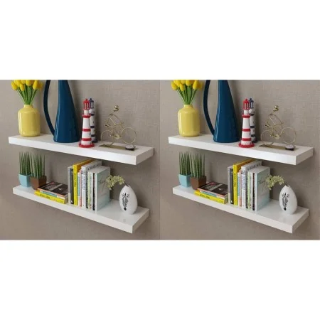 Estantes de pared 4 unidades blanco 80 cm de vidaXL, Estantes y estanterías - Ref: Foro24-275998, Precio: 79,52 €, Descuento: %