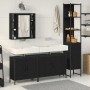 Juego de muebles de baño 4 pcs Negro 33 x 33 x 185.5 cm