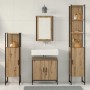 Juego de muebles de baño 4 pcs Marrón 33 x 33 x 185.5 cm