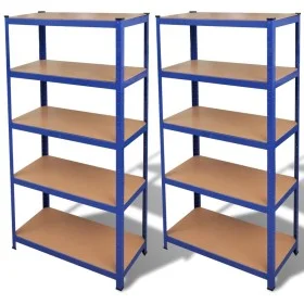 Blaues Lagerregal mit 2 Einheiten von vidaXL, Industrieregale - Ref: Foro24-270565, Preis: 119,48 €, Rabatt: %