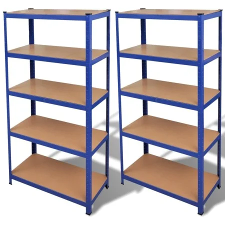 Blaues Lagerregal mit 2 Einheiten von vidaXL, Industrieregale - Ref: Foro24-270565, Preis: 119,48 €, Rabatt: %