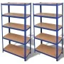 Blaues Lagerregal mit 2 Einheiten von vidaXL, Industrieregale - Ref: Foro24-270565, Preis: 119,48 €, Rabatt: %
