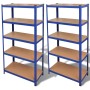 Estante de 2 unidades almacenamiento azul de vidaXL, Estanterías industriales - Ref: Foro24-270565, Precio: 121,62 €