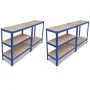 2-unit blue storage shelf by vidaXL, Industrial shelving - Ref: Foro24-270565, Price: 119,48 €, Discount: %
