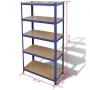 2-unit blue storage shelf by vidaXL, Industrial shelving - Ref: Foro24-270565, Price: 119,48 €, Discount: %