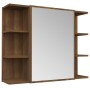 Badezimmer-Spiegelschrank braunes Eichenholz 80x20,5x64 cm von vidaXL, Badezimmerwaschtische - Ref: Foro24-815524, Preis: 74,...