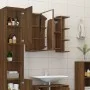 Bathroom cabinet with mirror, brown oak wood, 80x20.5x64 cm by vidaXL, bathroom vanities - Ref: Foro24-815524, Price: 73,13 €...