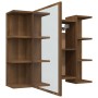 Badezimmer-Spiegelschrank braunes Eichenholz 80x20,5x64 cm von vidaXL, Badezimmerwaschtische - Ref: Foro24-815524, Preis: 74,...