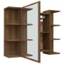 Bathroom cabinet with mirror, brown oak wood, 80x20.5x64 cm by vidaXL, bathroom vanities - Ref: Foro24-815524, Price: 73,13 €...