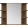 Bathroom cabinet with mirror, brown oak wood, 80x20.5x64 cm by vidaXL, bathroom vanities - Ref: Foro24-815524, Price: 73,13 €...