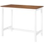 5-teiliges Bartisch- und Stuhlset aus massivem Holz in Braun und Weiß von vidaXL, Möbelsets für Küchen und Esszimmer - Ref: F...