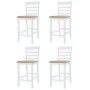 5-piece solid wood brown and white bar table and chairs set by vidaXL, Furniture sets for kitchens and dining rooms - Ref: Fo...