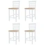 5-piece solid wood brown and white bar table and chairs set by vidaXL, Furniture sets for kitchens and dining rooms - Ref: Fo...