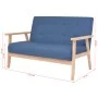 Blue 2-Piece Fabric Sofa Set by vidaXL, Sofas - Ref: Foro24-274912, Price: 364,32 €, Discount: %