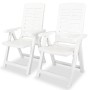 Set de mesa y sillas bistró de jardín 3 piezas plástico blanco de vidaXL, Conjuntos de jardín - Ref: Foro24-275073, Precio: 2...