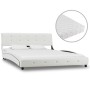 Bett mit weißer Kunstledermatratze 140x200 cm von vidaXL, Betten und Lattenroste - Ref: Foro24-277571, Preis: 461,75 €, Rabat...