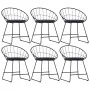 Sillas de comedor asientos de cuero sintético 6 uds acero negro by vidaXL, dining chairs - Ref: Foro24-276236, Price: 295,35 ...
