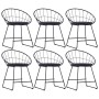 Sillas de comedor asientos de cuero sintético 6 uds acero negro by vidaXL, dining chairs - Ref: Foro24-276236, Price: 298,83 ...