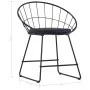 Sillas de comedor asientos de cuero sintético 6 uds acero negro by vidaXL, dining chairs - Ref: Foro24-276236, Price: 295,35 ...