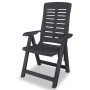 Reclining garden chairs 4 units anthracite gray plastic by vidaXL, Garden chairs - Ref: Foro24-275071, Price: 271,44 €, Disco...