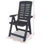 Liegende Gartenstühle 4 Einheiten aus anthrazitgrauem Kunststoff von vidaXL, Gartenstühle - Ref: Foro24-275071, Preis: 271,66...